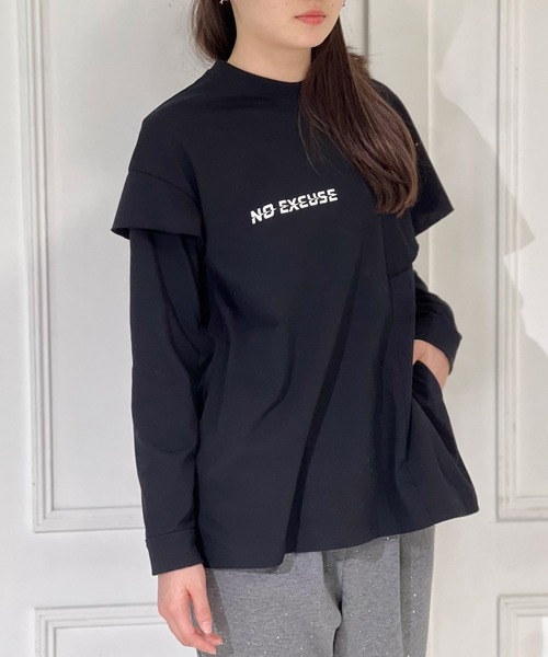 FLUMOR(フラマー)の「アシンメトリーデザインプリントTee(Tシャツ/カットソー・レディース・オフホワイト/ブラック・38)」の15枚目の写真