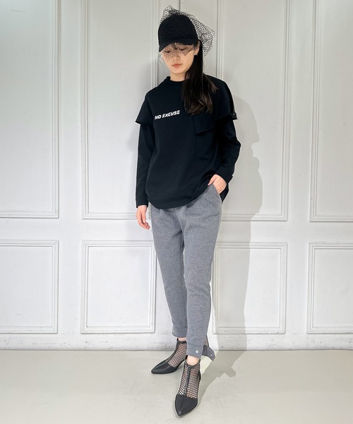 FLUMOR(フラマー)の「アシンメトリーデザインプリントTee(Tシャツ/カットソー・レディース・オフホワイト/ブラック・38)」の22枚目の写真