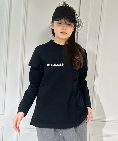 FLUMOR(フラマー)の「アシンメトリーデザインプリントTee(Tシャツ/カットソー・レディース・オフホワイト/ブラック・38)」の13枚目の写真