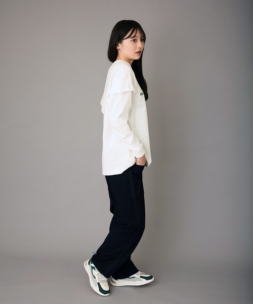 FLUMOR(フラマー)の「アシンメトリーデザインプリントTee(Tシャツ/カットソー・レディース・オフホワイト/ブラック・38)」の10枚目の写真