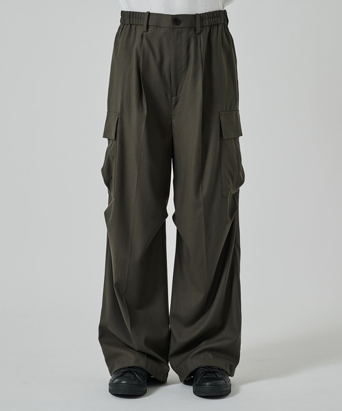 Y. FujNEIL BARRETT ウール カーゴ スラックス 44 00s “NEIL BARRETT” multiple cargo pocket pants ニール
