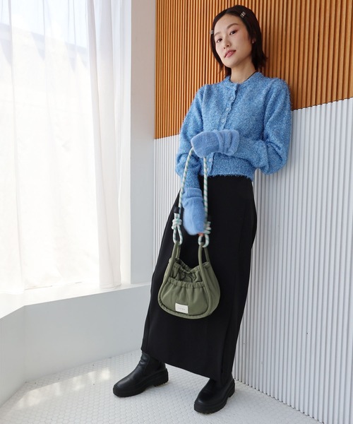 COLDE （コルデ）の「パラコードハンドルギャザーショルダーバッグ【詳細動画あり】（ショルダーバッグ・レディース・カーキ/ブラック/ベージュ・FREE）」の20枚目の写真