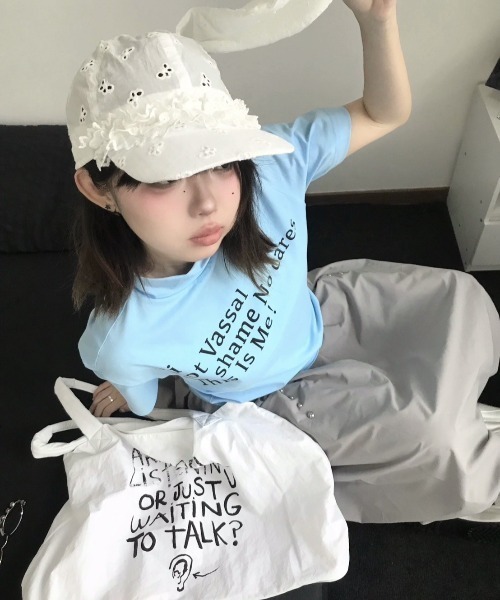 UP START(アップスタート)の「【LAMPOON】うさ耳レースキャップ(キャップ・レディース・ホワイト・FREE)」の4枚目の写真