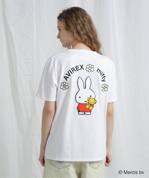 tシャツ 「AVIREX×miffy」WEB限定 SAGARA T-SHIRT/アヴィレックス×ミッフィー サガラTシャツ レディース AVIREX×miffy》WEB限定 SAGARA T-SHIRT/アヴィレックス