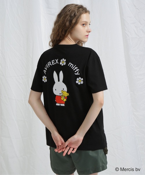 tシャツ 「AVIREX×miffy」WEB限定 SAGARA T-SHIRT/アヴィレックス×ミッフィー サガラTシャツ レディース AVIREX×miffy》WEB限定 SAGARA T-SHIRT/アヴィレックス