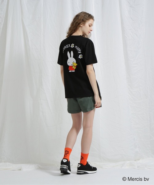 tシャツ 「AVIREX×miffy」WEB限定 SAGARA T-SHIRT/アヴィレックス×ミッフィー サガラTシャツ レディース AVIREX×miffy》WEB限定 SAGARA T-SHIRT/アヴィレックス