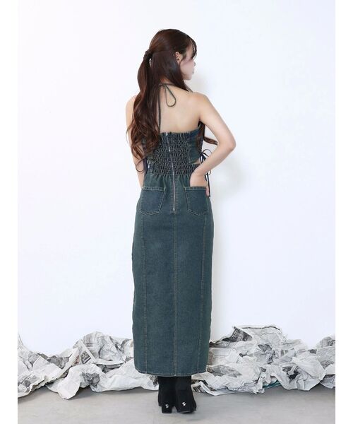 EATME（イートミー）の「サイドレースアップデニムワンピース（ワンピース・レディース・ブルー/ライトブルー・SMALL/MEDIUM）」の14枚目の写真