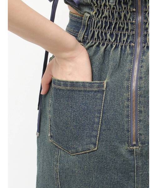 EATME（イートミー）の「サイドレースアップデニムワンピース（ワンピース・レディース・ブルー/ライトブルー・SMALL/MEDIUM）」の20枚目の写真