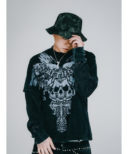 BREATH(ブレス)の「SKULL WING LOGO TEE(Tシャツ/カットソー・メンズ・ブラック・X-LARGE)」の1枚目の写真