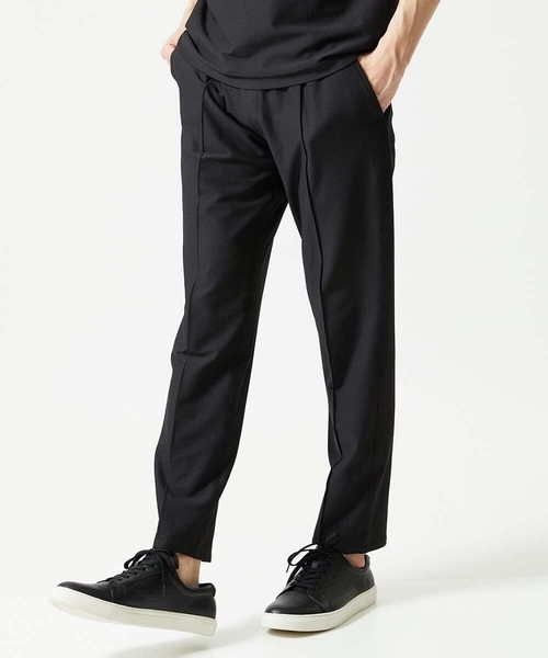 MICHEL KLEIN HOMME (ミッシェルクランオム)の「【セットアップ】SUPERGAコラボイージーパンツ(スラックス・メンズ・ブラック/ダークグレー・MEDIUM/LARGE/X-LARGE)」の2枚目の写真