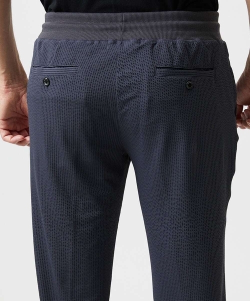 MICHEL KLEIN HOMME (ミッシェルクランオム)の「【セットアップ】SUPERGAコラボイージーパンツ(スラックス・メンズ・ブラック/ダークグレー・MEDIUM/LARGE/X-LARGE)」の8枚目の写真