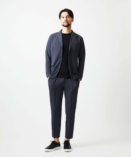 MICHEL KLEIN HOMME (ミッシェルクランオム)の「【セットアップ】SUPERGAコラボイージーパンツ(スラックス・メンズ・ブラック/ダークグレー・MEDIUM/LARGE/X-LARGE)」の4枚目の写真