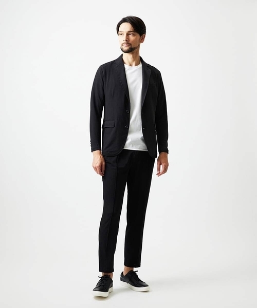 MICHEL KLEIN HOMME (ミッシェルクランオム)の「【セットアップ】SUPERGAコラボイージーパンツ(スラックス・メンズ・ブラック/ダークグレー・MEDIUM/LARGE/X-LARGE)」の5枚目の写真