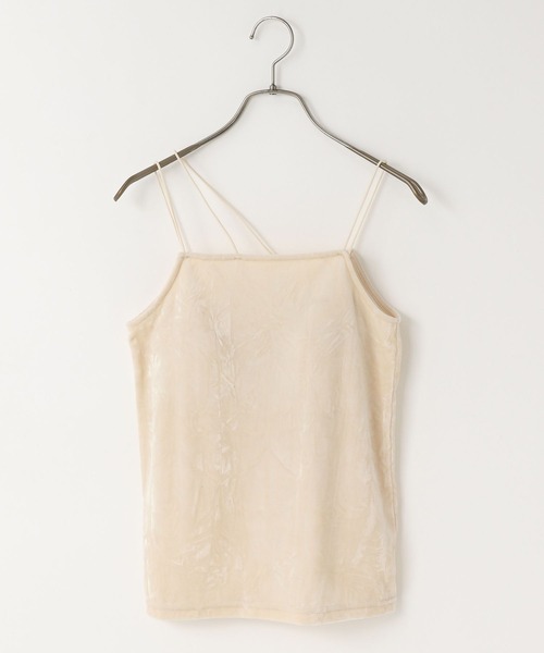 LOWRYS FARM(ローリーズファーム)の「ベロアカップキャミ 579414(キャミソール・レディース・ブラック/パープル/ブラウン/アイボリー・FREE)」の2枚目の写真