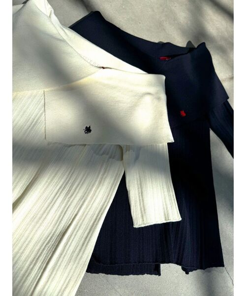 LAGUNAMOON(ラグナムーン)の「【POLO BCSコラボ】アシメカラーネックリブニットプルオーバー(ニット/セーター・レディース・ベージュ/アイボリー/ネイビー・FREE)」の16枚目の写真