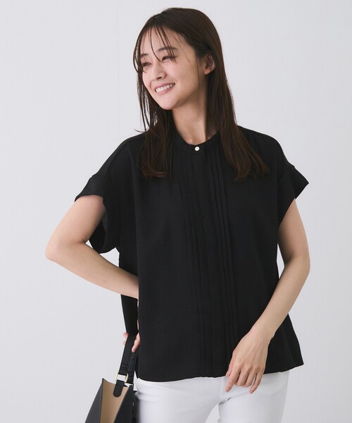 Jayro（ジャイロ）の「ピンタックブラウス（シャツ/ブラウス・レディース・ブラック/オフホワイト/グレー系その他・M）」の5枚目の写真