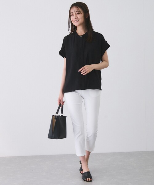 Jayro（ジャイロ）の「ピンタックブラウス（シャツ/ブラウス・レディース・ブラック/オフホワイト/グレー系その他・M）」の8枚目の写真