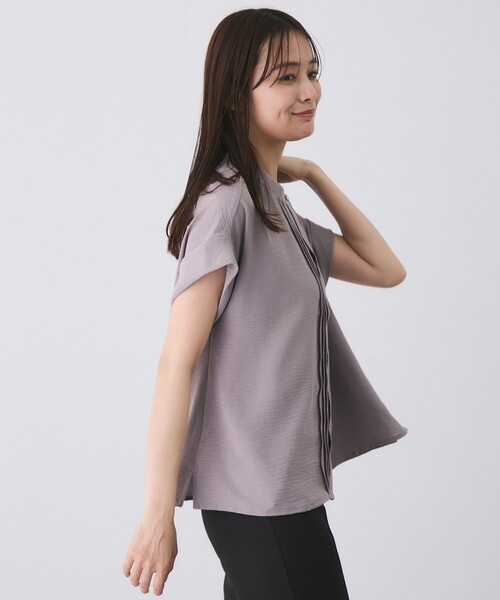 Jayro（ジャイロ）の「ピンタックブラウス（シャツ/ブラウス・レディース・ブラック/オフホワイト/グレー系その他・M）」の13枚目の写真