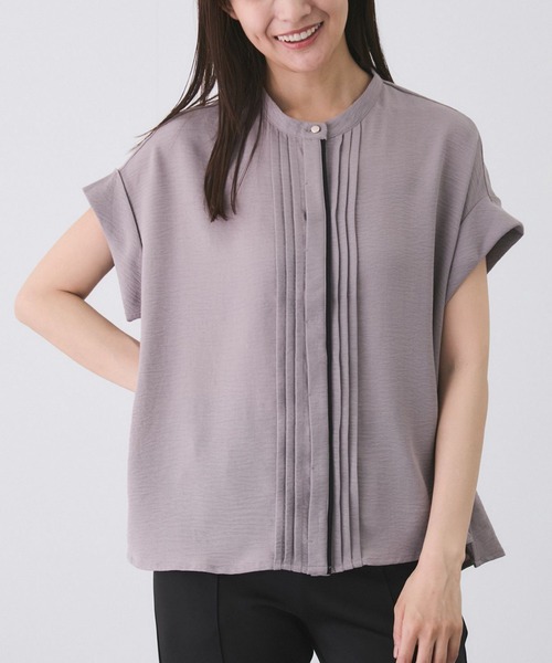 Jayro（ジャイロ）の「ピンタックブラウス（シャツ/ブラウス・レディース・ブラック/オフホワイト/グレー系その他・M）」の3枚目の写真