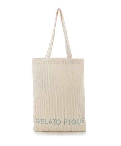 gelato pique(ジェラートピケ)の「コーデュロイトートバッグ(トートバッグ・レディース・ブルー/オフホワイト/オレンジ・F)」の21枚目の写真