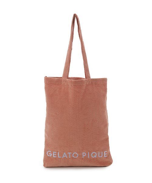 gelato pique(ジェラートピケ)の「コーデュロイトートバッグ(トートバッグ・レディース・ブルー/オフホワイト/オレンジ・F)」の22枚目の写真