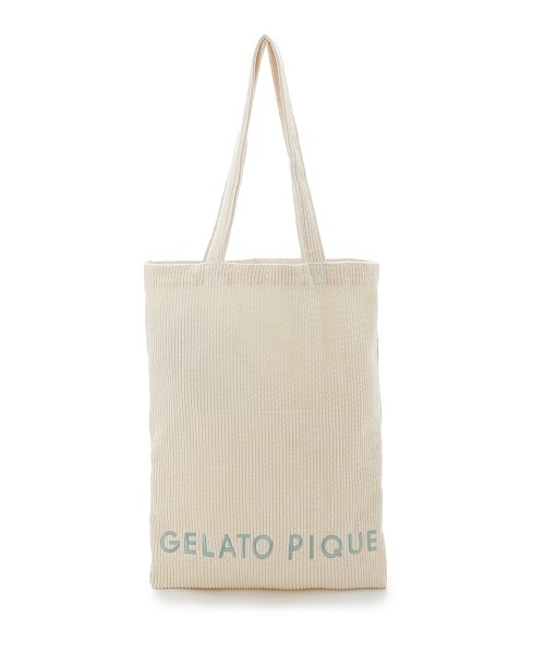 gelato pique(ジェラートピケ)の「コーデュロイトートバッグ(トートバッグ・レディース・ブルー/オフホワイト/オレンジ・F)」の11枚目の写真