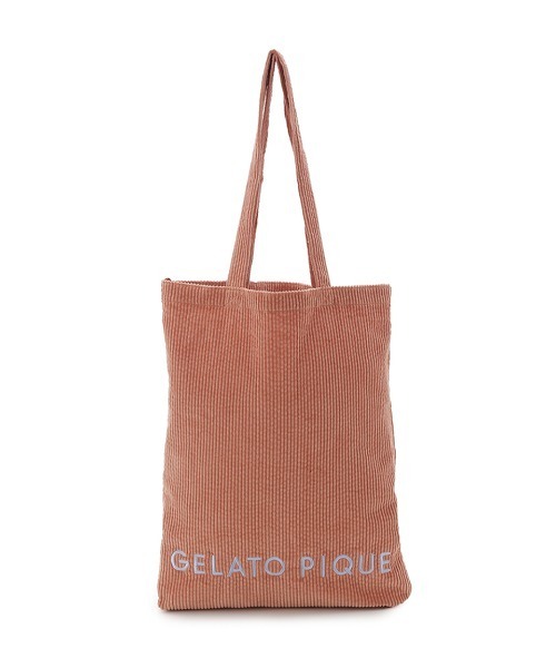 gelato pique(ジェラートピケ)の「コーデュロイトートバッグ(トートバッグ・レディース・ブルー/オフホワイト/オレンジ・F)」の12枚目の写真