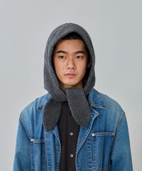 OVERRIDE(オーバーライド)の「OVERRIDE REP BOA HOOD REVERSIBLE / オーバーライド(ハット・メンズ・グレー/ネイビー/ベージュ・ONE SIZE)」の5枚目の写真