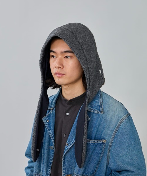 OVERRIDE(オーバーライド)の「OVERRIDE REP BOA HOOD REVERSIBLE / オーバーライド(ハット・メンズ・グレー/ネイビー/ベージュ・ONE SIZE)」の6枚目の写真