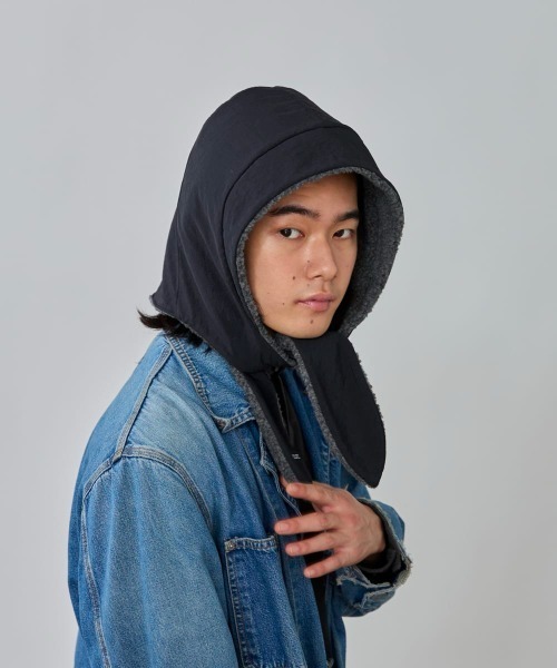 OVERRIDE(オーバーライド)の「OVERRIDE REP BOA HOOD REVERSIBLE / オーバーライド(ハット・メンズ・グレー/ネイビー/ベージュ・ONE SIZE)」の8枚目の写真