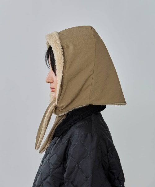 OVERRIDE(オーバーライド)の「OVERRIDE REP BOA HOOD REVERSIBLE / オーバーライド(ハット・メンズ・グレー/ネイビー/ベージュ・ONE SIZE)」の20枚目の写真