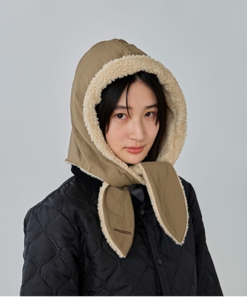 OVERRIDE(オーバーライド)の「OVERRIDE REP BOA HOOD REVERSIBLE / オーバーライド(ハット・メンズ・グレー/ネイビー/ベージュ・ONE SIZE)」の21枚目の写真