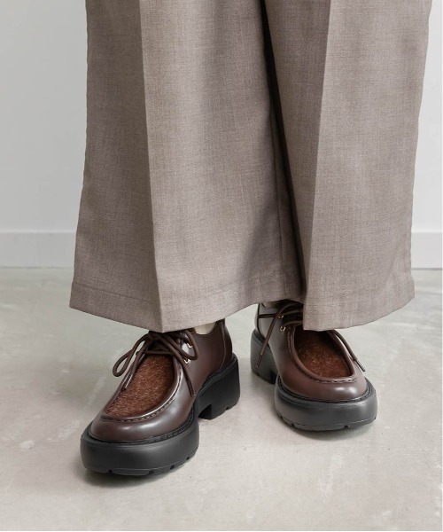 RANDA（ランダ）の「モノグラムレースアップローファー（ローファー・レディース・ブラック/ダークブラウン・S/M/L/LL）」の7枚目の写真