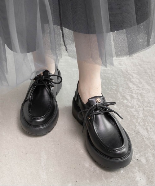 RANDA（ランダ）の「モノグラムレースアップローファー（ローファー・レディース・ブラック/ダークブラウン・S/M/L/LL）」の18枚目の写真