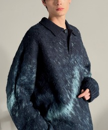 Classical Origin(クラシカルオリジン)の【Classical Origin】「まるで毛布。」モヘアライクシャギー素材ニットポロシャツ/Mohair-Like Shaggy Knit Polo Shirt(ニット/セーター)