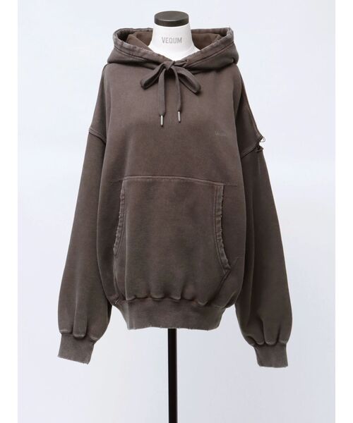 VEQUM(VEQUM)の「【VEQUM】CLUSH LOOSE WIDE HOODIE(パーカー・レディース・グリーン/ブラウン・FREE)」の3枚目の写真