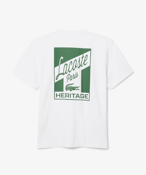 LACOSTE（ラコステ）の「ラコステパリバックプリントTシャツ（Tシャツ/カットソー・メンズ・ホワイト/グリーン・3/2/5/4）」の17枚目の写真
