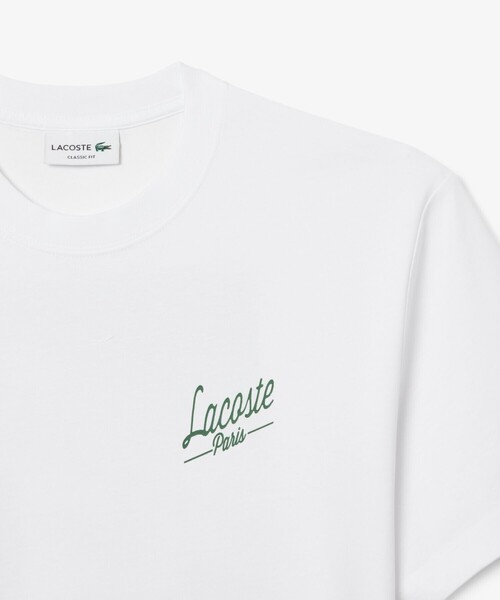LACOSTE（ラコステ）の「ラコステパリバックプリントTシャツ（Tシャツ/カットソー・メンズ・ホワイト/グリーン・3/2/5/4）」の18枚目の写真