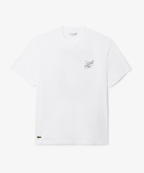 LACOSTE（ラコステ）の「ラコステパリバックプリントTシャツ（Tシャツ/カットソー・メンズ・ホワイト/グリーン・3/2/5/4）」の5枚目の写真