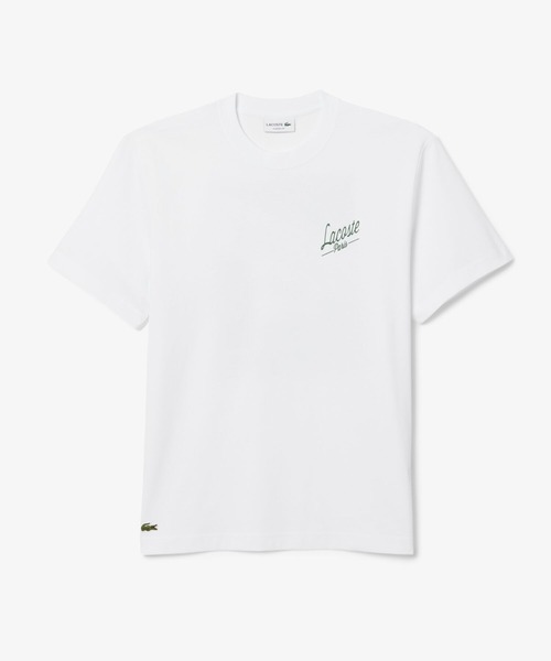 LACOSTE（ラコステ）の「ラコステパリバックプリントTシャツ（Tシャツ/カットソー・メンズ・ホワイト/グリーン・3/2/5/4）」の6枚目の写真