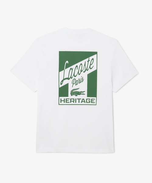 LACOSTE（ラコステ）の「ラコステパリバックプリントTシャツ（Tシャツ/カットソー・メンズ・ホワイト/グリーン・3/2/5/4）」の8枚目の写真