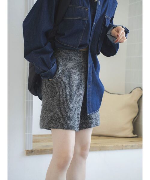 Ungrid（アングリッド）の「カラーネップニットハーフパンツ（その他パンツ・レディース・ブラウン/チャコールグレー・FREE）」の7枚目の写真