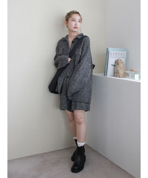 Ungrid（アングリッド）の「カラーネップニットハーフパンツ（その他パンツ・レディース・ブラウン/チャコールグレー・FREE）」の18枚目の写真