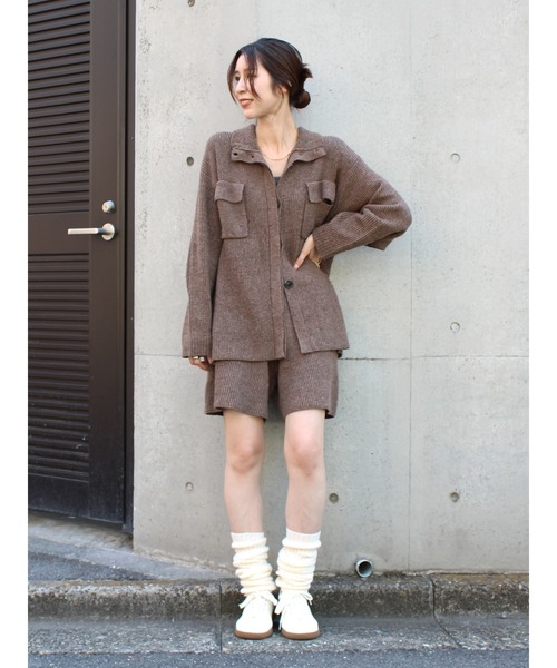 Ungrit カラーネップニットハーフパンツ セール】カラーネップニットハーフパンツ（その他パンツ）｜Ungrid