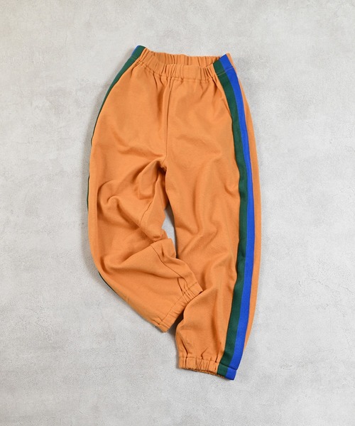 MARKEY'S(マーキーズ)の「カラーテープスウェットパンツ(スウェットパンツ・キッズ・オフホワイト/オレンジ/モスグリーン/杢グレー・100/130/120/95/90/80/110/150/140)」の4枚目の写真