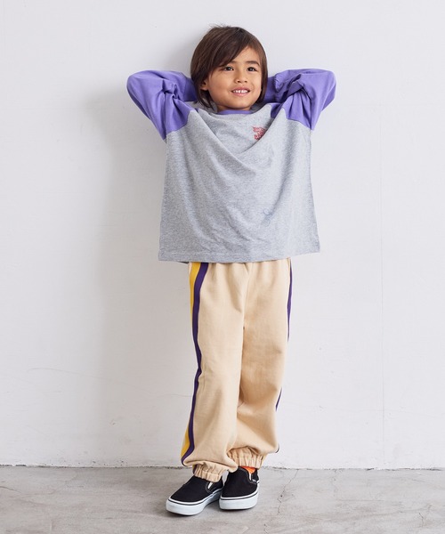 MARKEY'S(マーキーズ)の「カラーテープスウェットパンツ(スウェットパンツ・キッズ・オフホワイト/オレンジ/モスグリーン/杢グレー・100/130/120/95/90/80/110/150/140)」の13枚目の写真