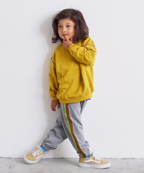 MARKEY'S(マーキーズ)の「カラーテープスウェットパンツ(スウェットパンツ・キッズ・オフホワイト/オレンジ/モスグリーン/杢グレー・100/130/120/95/90/80/110/150/140)」の21枚目の写真