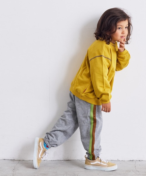 MARKEY'S(マーキーズ)の「カラーテープスウェットパンツ(スウェットパンツ・キッズ・オフホワイト/オレンジ/モスグリーン/杢グレー・100/130/120/95/90/80/110/150/140)」の22枚目の写真