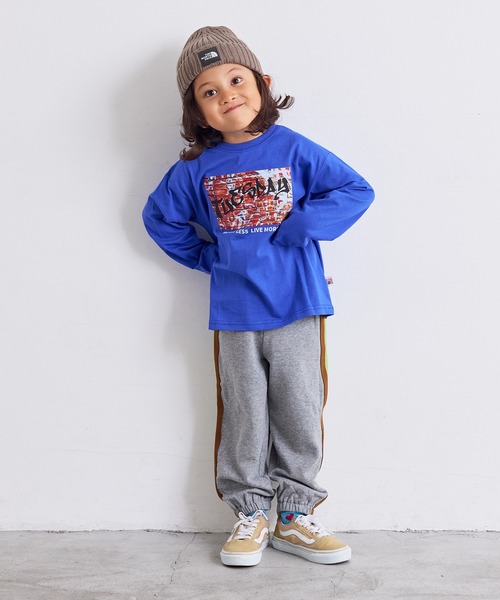 MARKEY'S(マーキーズ)の「カラーテープスウェットパンツ(スウェットパンツ・キッズ・オフホワイト/オレンジ/モスグリーン/杢グレー・100/130/120/95/90/80/110/150/140)」の18枚目の写真