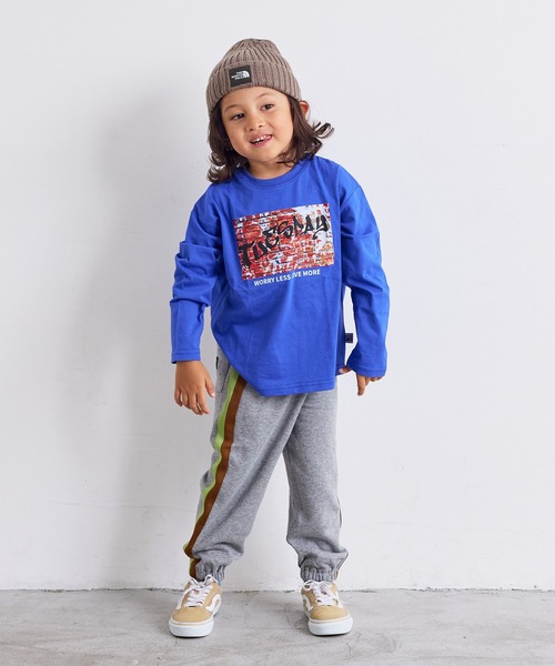 MARKEY'S(マーキーズ)の「カラーテープスウェットパンツ(スウェットパンツ・キッズ・オフホワイト/オレンジ/モスグリーン/杢グレー・100/130/120/95/90/80/110/150/140)」の17枚目の写真